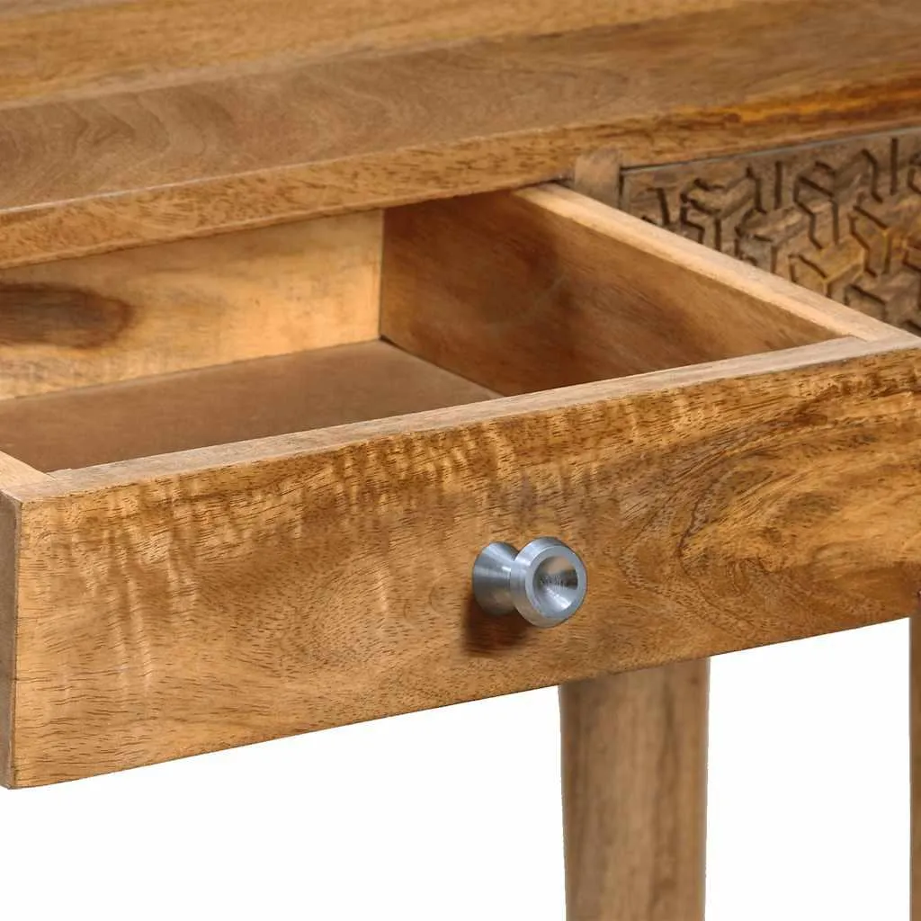 Console vidaXL bois de manguier massif 102x30x79 cm finition artisanale