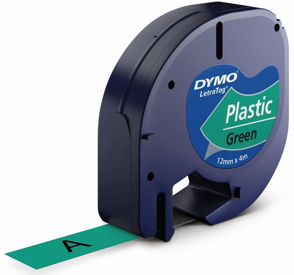 Lot De 3 Rubans Compatibles DYMO Letratag - Noir Sur Fond Vert - Réf. QUALITONER QT PK3 S0721640