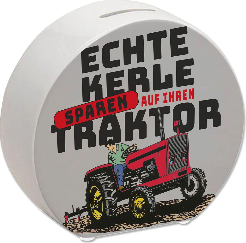 Echte Kerle sparen auf ihren Traktor Spardose für Landwirte Produktbild 