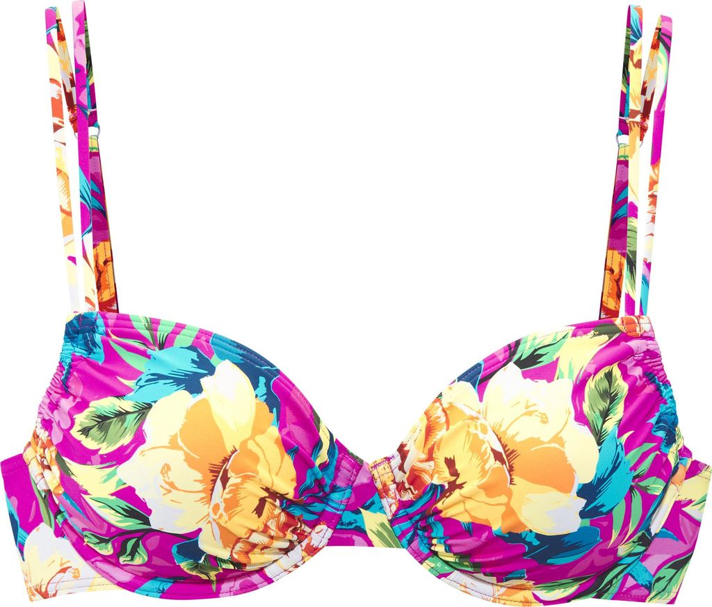 LASCANA Bügel-Bikini-Top Riley pink bedruckt Größe 36 Cup E