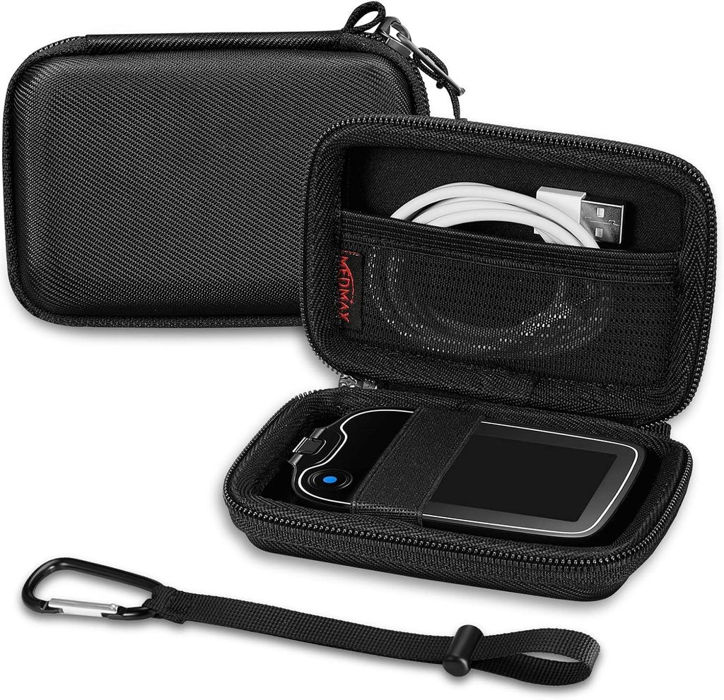 Medmax Case Freestyle Libre 3/2/Libre -Leser, Hartschalen -Schutzblutzuckermonitor, leichtgewichtiger Schockdosendelager -Clip -Griff Diabetiker,