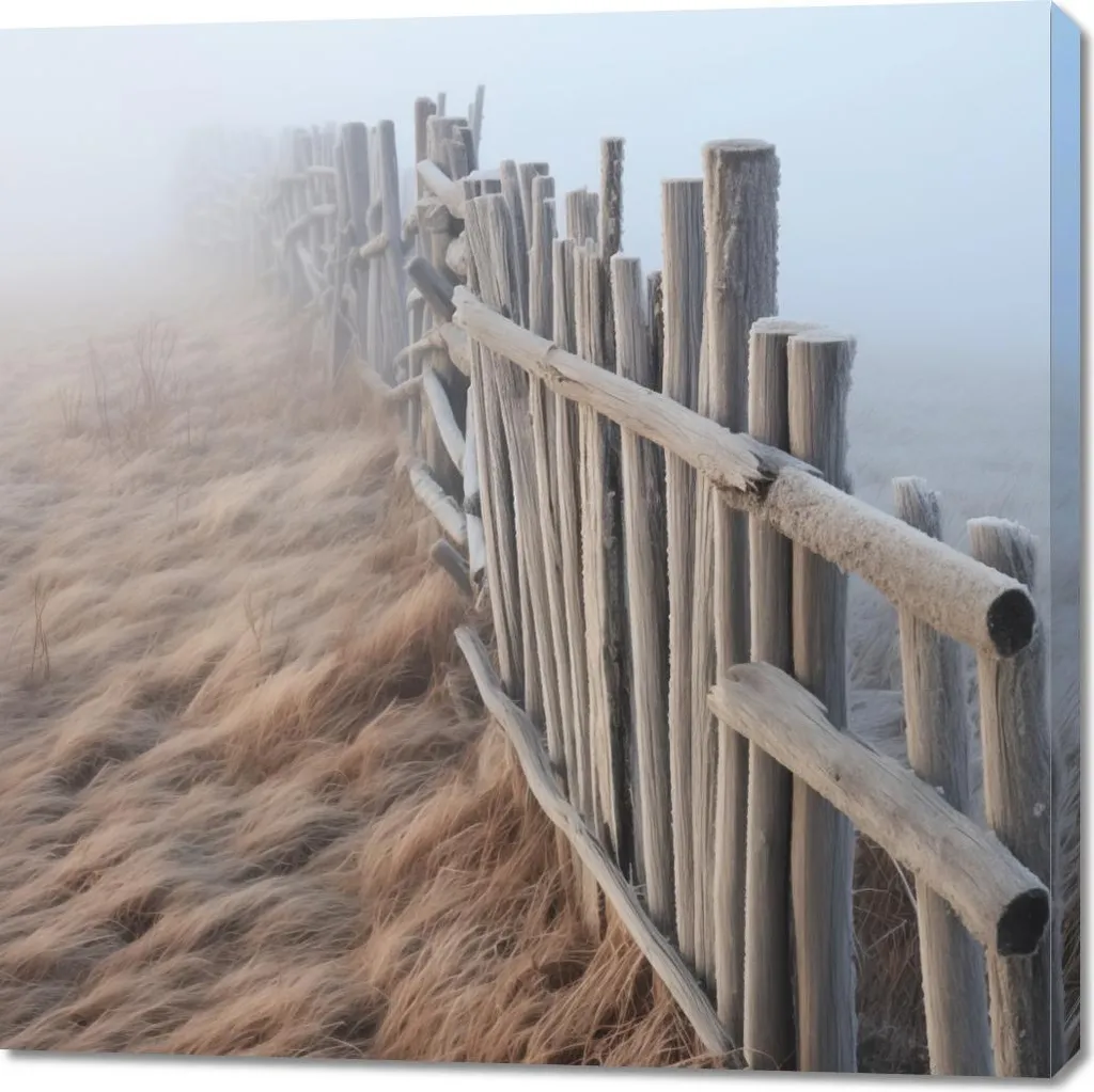 Quadro 100x100 cm Nebbia sulle dune