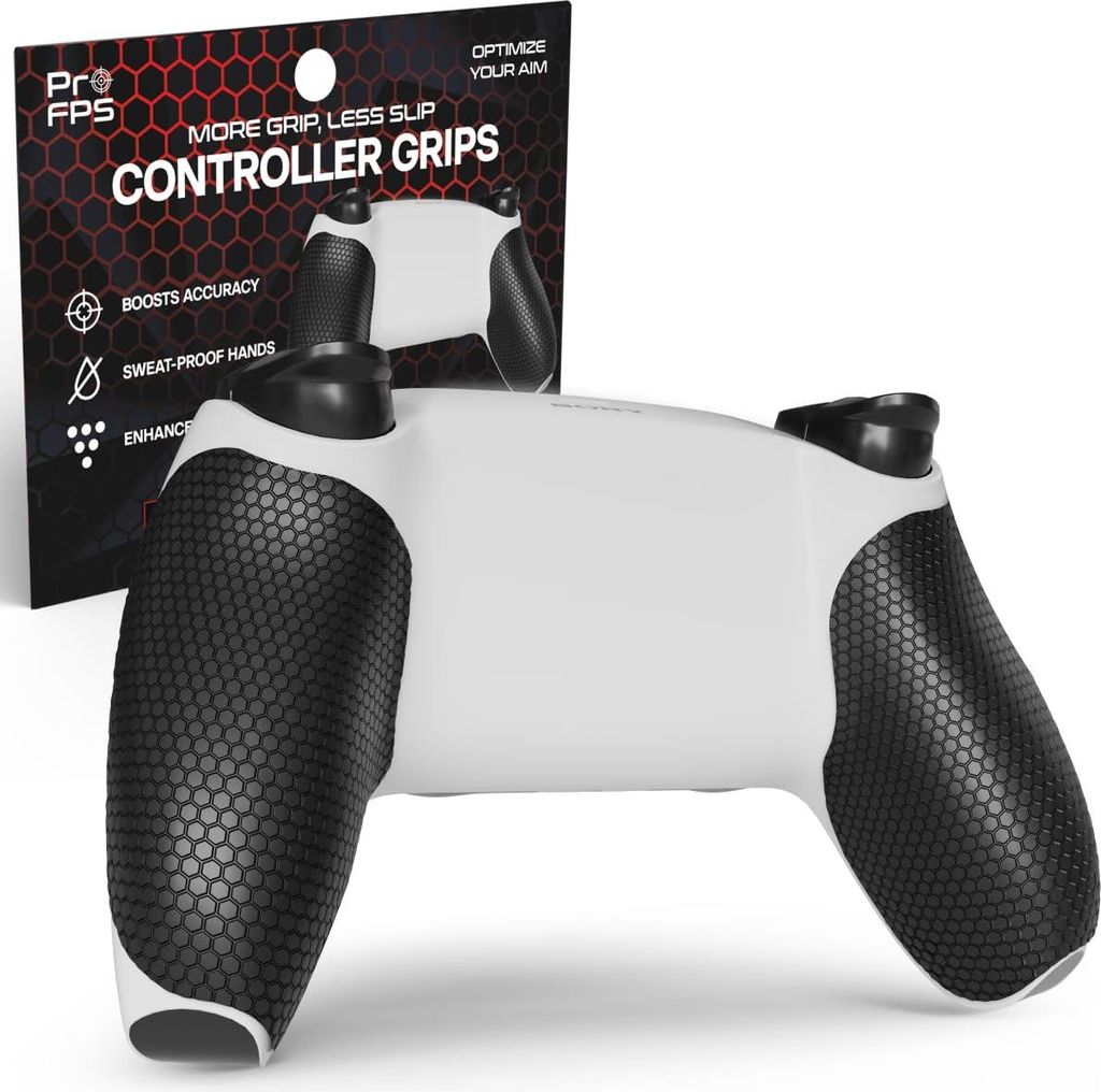 ProFPS Antislip Controller Grip für PS5 Zubehör - PS5 Controller Zubehör für besseren Halt, Komfort & Aimbot Genauigkeit - PlayStation Accessor...