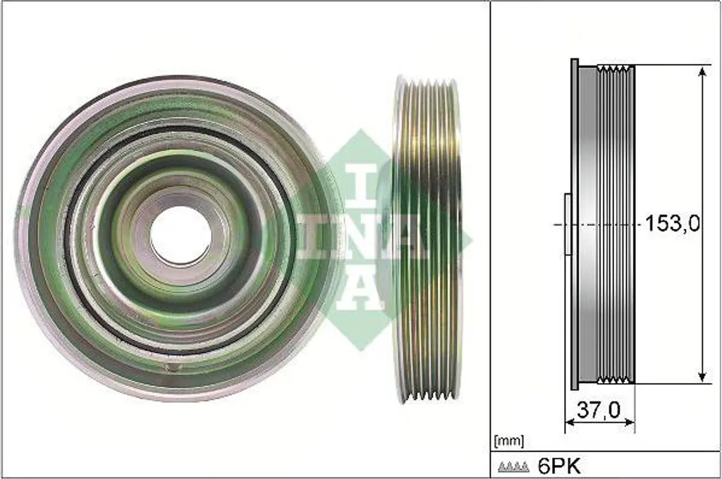 Puleggia Albero Motore INA 544009710 - Per 2.0 HDi TDCi - OE 0515Q8
