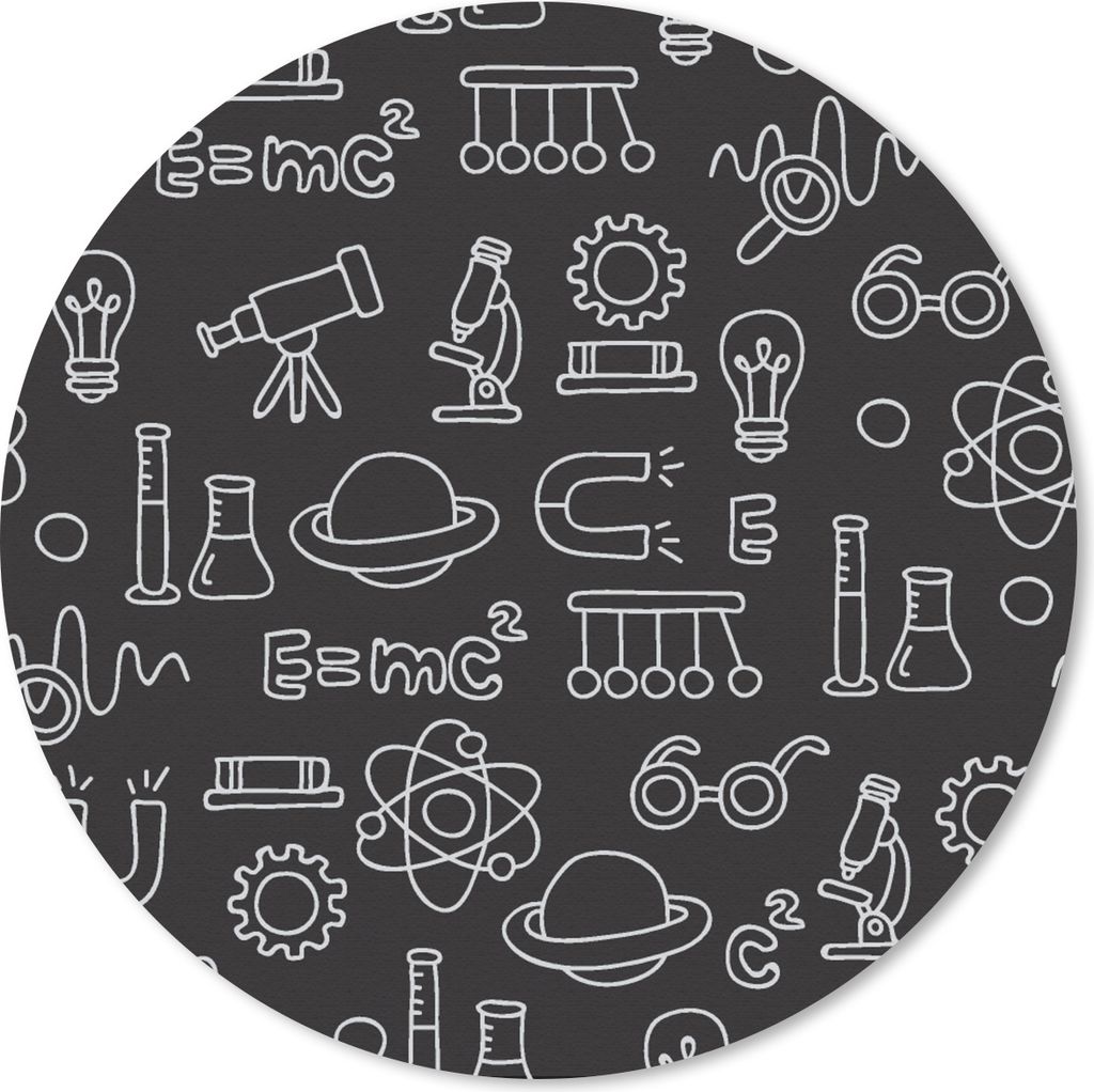 MuchoWow Mauspad Mousepad Chemie - Symbol - Muster 50x50 cm - Mousepads - Maus Mat - Pad - Mausunterlage - Vinyl