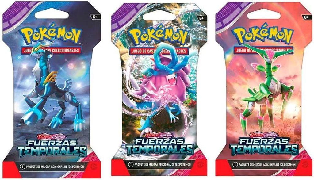 Pokemon Trading Card Game Temporale Kräfte Blister Sortiment Sammelkarte Spanisch Mehrfarbig Mehrfarbig One Size