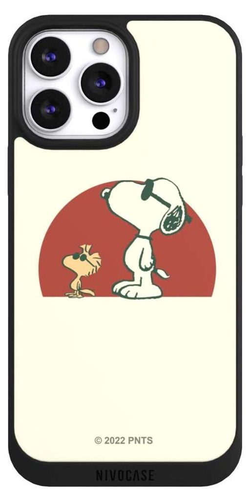 NIVOCASE Handyhülle für Apple iPhone 13 Pro Max Hülle NIVOpure Case Schwarz Offizielles Lizenzprodukt Snoopy Kindheit