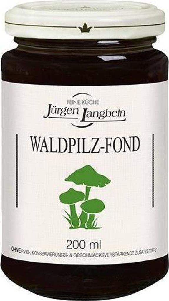 Jürgen Langbein Waldpilz Fond 200ml Glas Glutenfrei Ohne Farb- und Konservierungsstoffe