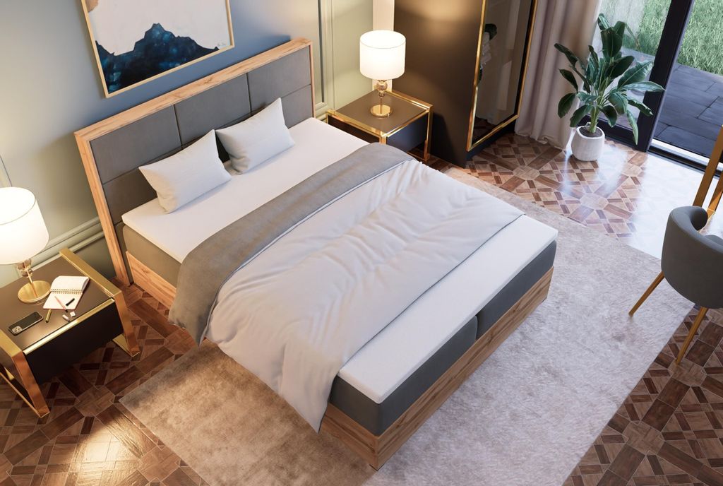 Marlux-Meble Leoni II Kontinentalbett 120x200 cm Modern Produktbild 