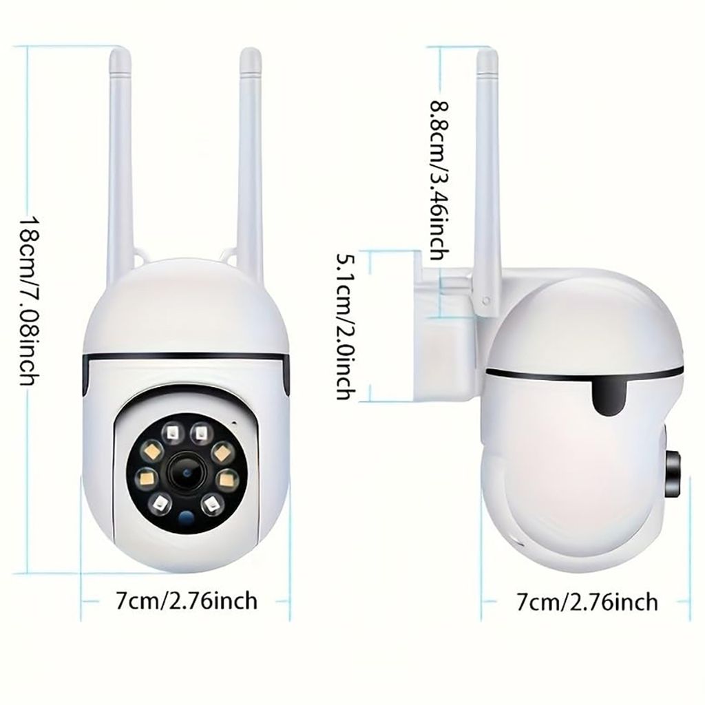 BOYKEEP 2 Stück Überwachungskamera 2,4 GHz WLAN 360 ° Produktbild 7