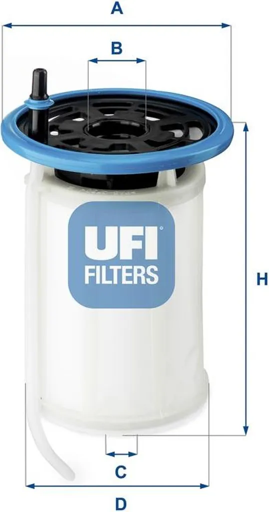 Filtre à Carburant UFI 26.079.00 pour Entretien Périodique Fiat Tipo