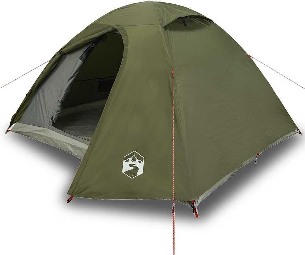 vidaXL Kuppel-Campingzelt 4 Personen Olivgrün Wasserdicht