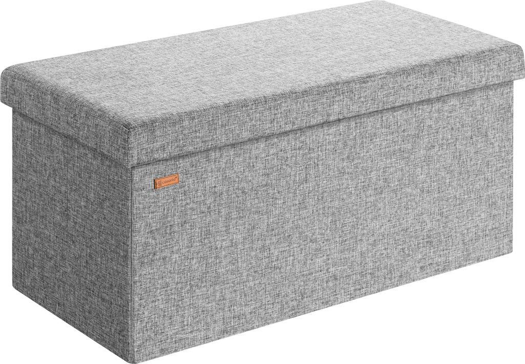 CASARIA® Banc de rangement gris 80 x 40 x 40 cm Siège Image du produit 