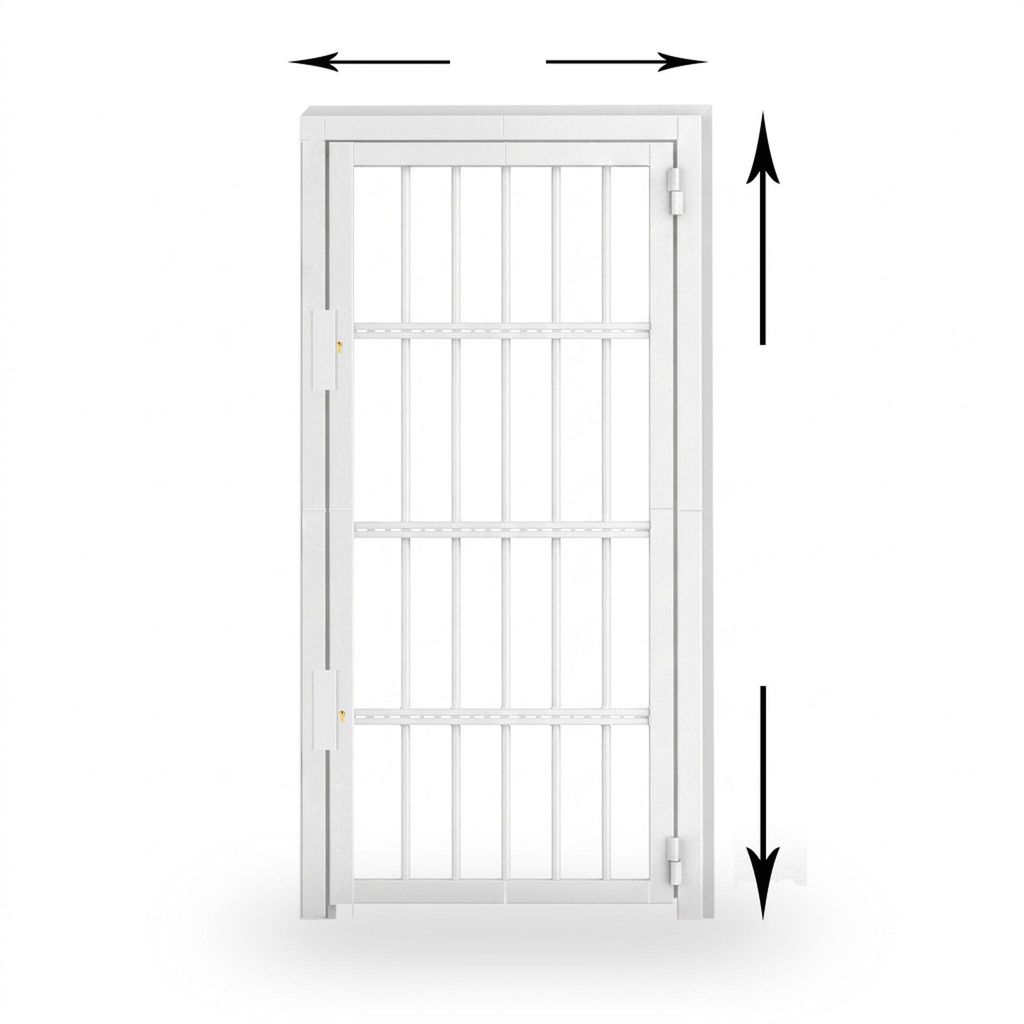 Türgitter ausziehbar 70–120 × 170–225 cm Weiß – Produktbild 
