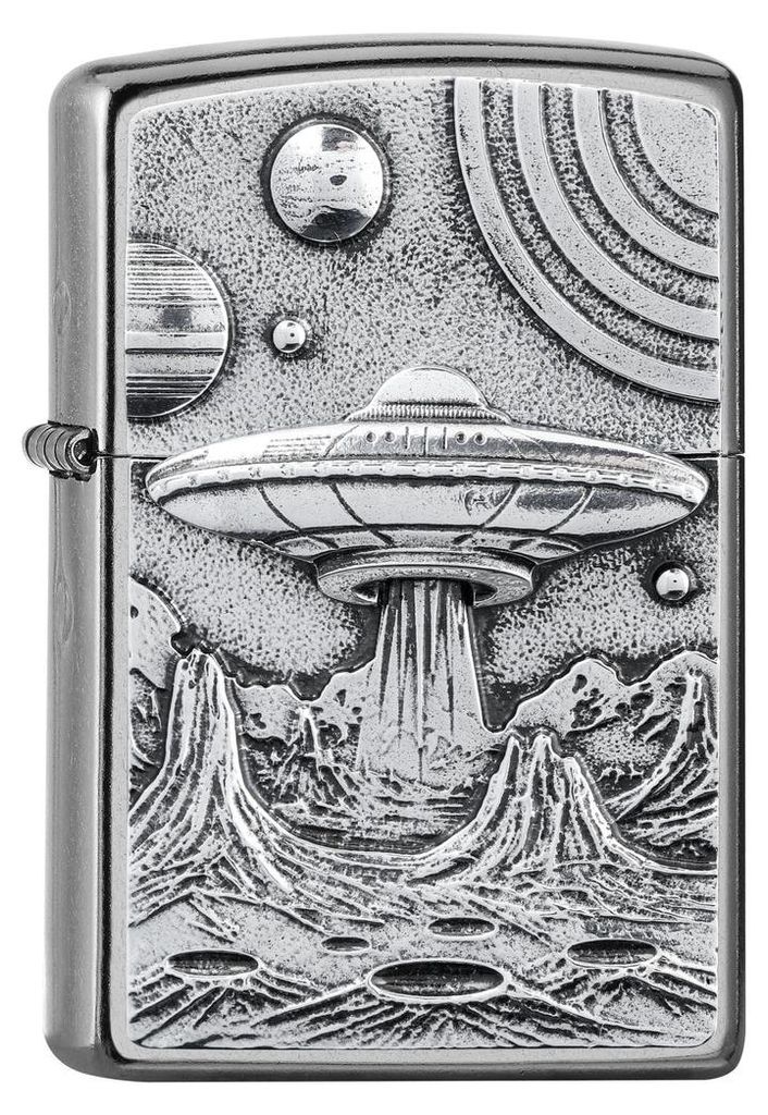 Zippo accendino Alien Life Emblem benzina antivento Satin Immagine del prodotto 