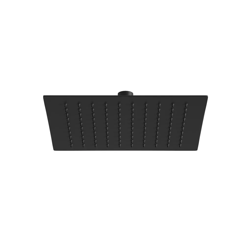 Soffione Doccia JOHO 20x20 Inox Nero - Installazione Facile G1/2 - 1