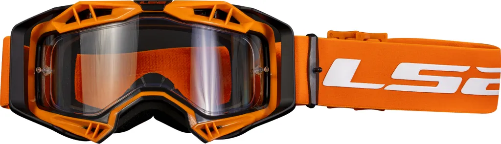 Masque LS2 Aura Enduro Noir Orange : Stop à la Buée en Lunettes de Cross