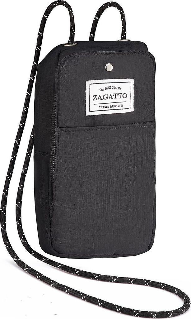 ZAGATTO ZG53 WEST PACK Kleines schwarzes Etui für Dokumente und mehr Reisepasstasche