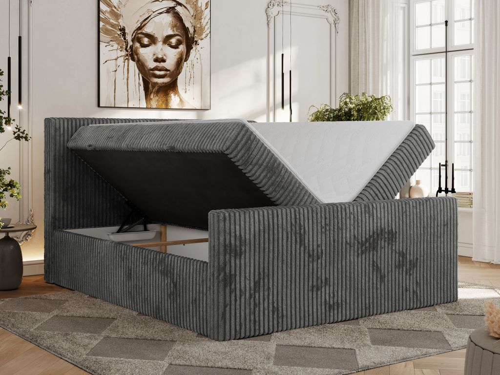 MKS MEBLE Boxspringbett Cord 160x200, Polsterbett Bett Produktbild 4