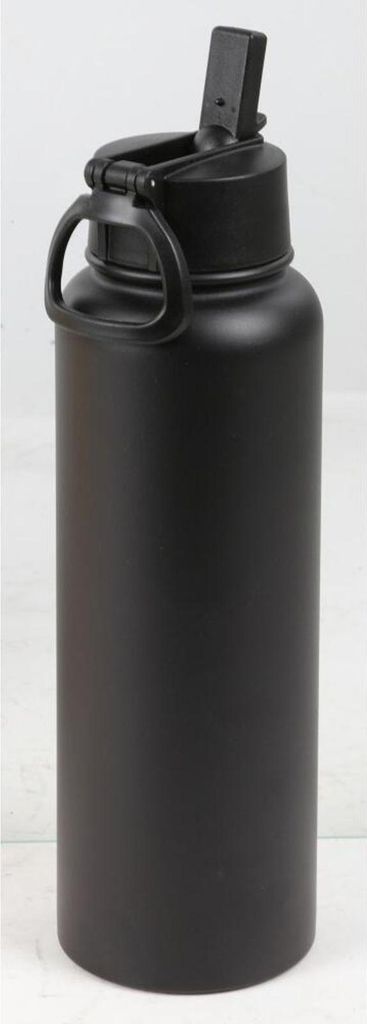 8x Isolierflasche Edelstahl 1200ml matt mit Kunststoffdeckel doppelwandig auslaufsicher für Heiß- und Kaltgetränke robust ideal für Büro Reise...