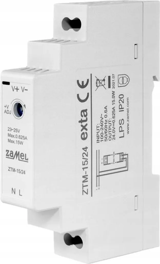 Alimentatore Guida DIN 24V 15W ZTM-15-24 | Ricambio Industriale Robusto