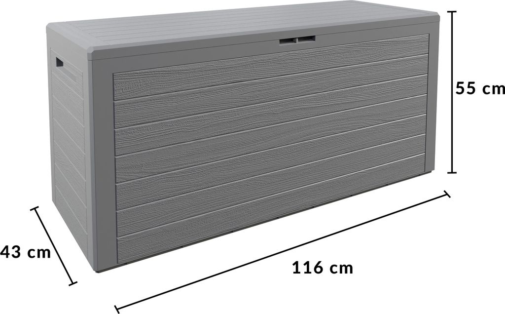 CASARIA® Gartenbox 280L UV-beständig Griffmulden Produktbild 7