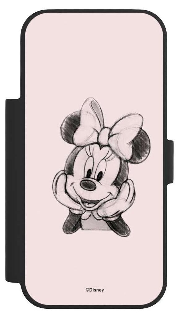 NIVOCASE Klapphülle für Apple iPhone 17 Pro Handyhülle aus Kunst Leder NIVOflip schwarz Disney Minnie Mouse Offizielles Lizenzprodukt