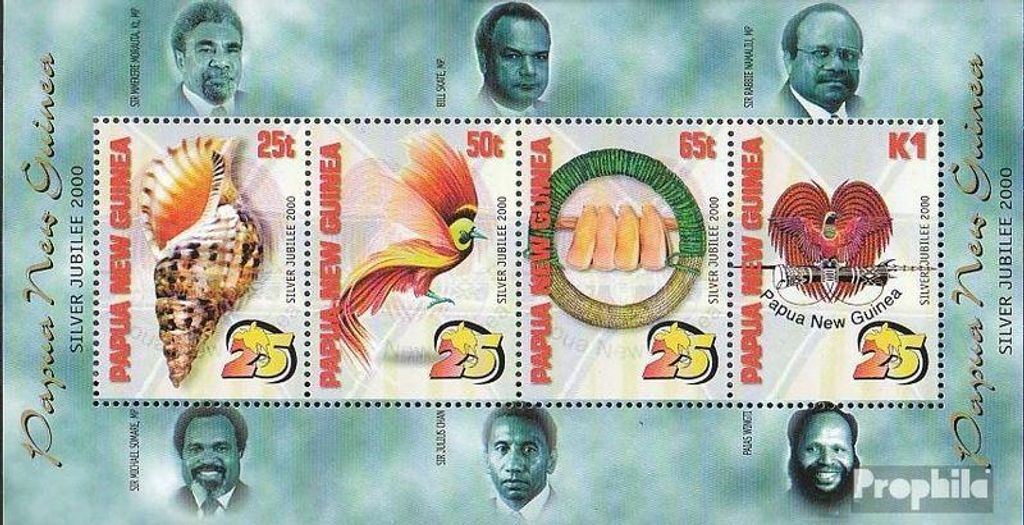 Briefmarken Papua-Neuguinea 2000 Mi Block18 postfrisch Unabhängigkeit