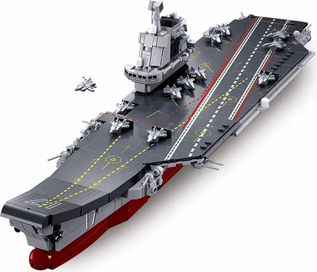 Maquette Porte-avions Shandong en Briques Sluban Jeu de Construction XXL