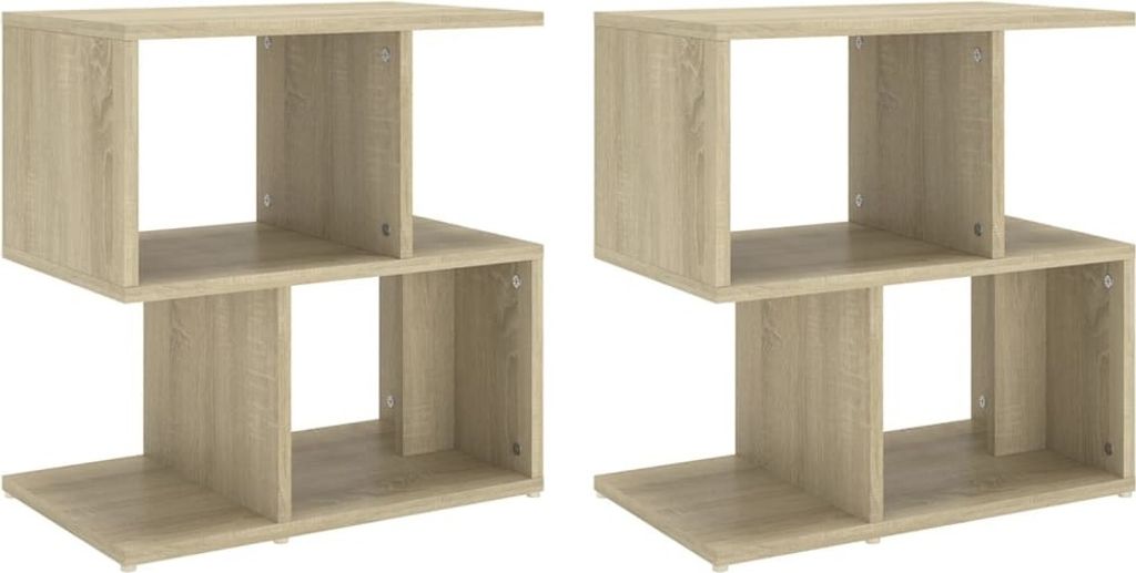 Nachttische 2 Stk. Sonoma-Eiche 50x30x51,5 cm Holzwerkstoff