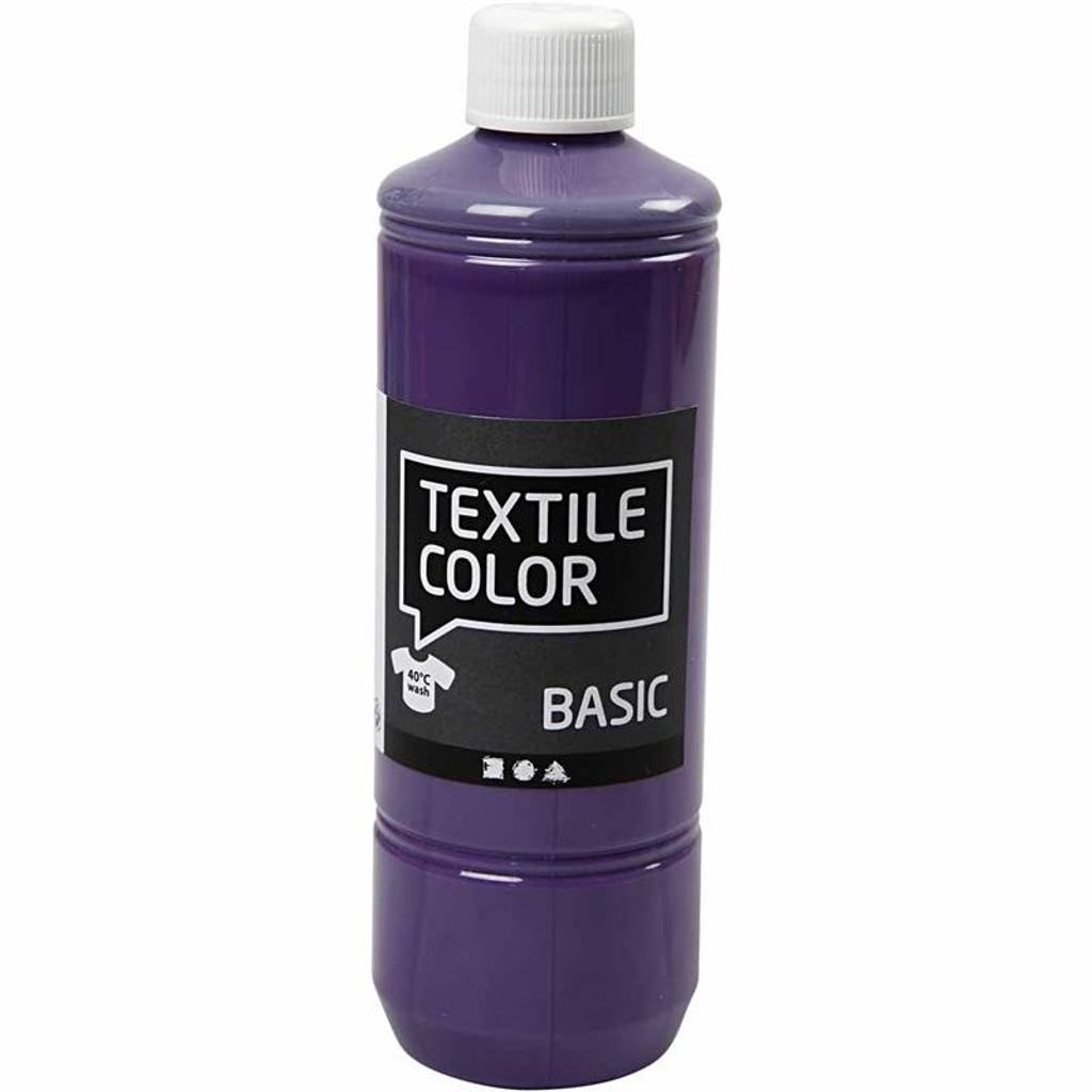 Creativ Company Textilfarbe Lavendel 500ml - langlebige Bastelfarbe