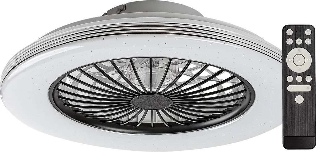 Plafoniera con Ventilatore Rabalux 71330 Dalfon2 Nero | Design Smart