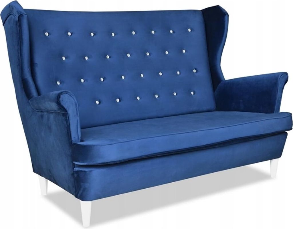 Family Meble Sofa Diana 2-Sitzer Sofa Couch Zierpolsterung Freistehendes Lounge Sofa Bequem zum Entspannen Für Wohnzimmer Wartezimmer Büro (ROYAL...