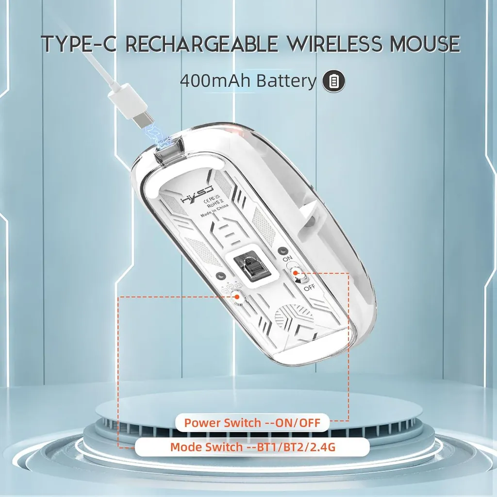 Mouse Trasparente LED Wireless - Il Regalo Tech Perfetto per il 2024 - 2