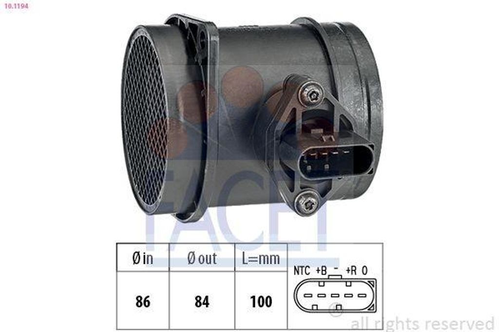 FACET 10.1194 Luftmassenmesser LMM für VW Golf IV Schrägheck (1J1) Luftmengenmesser