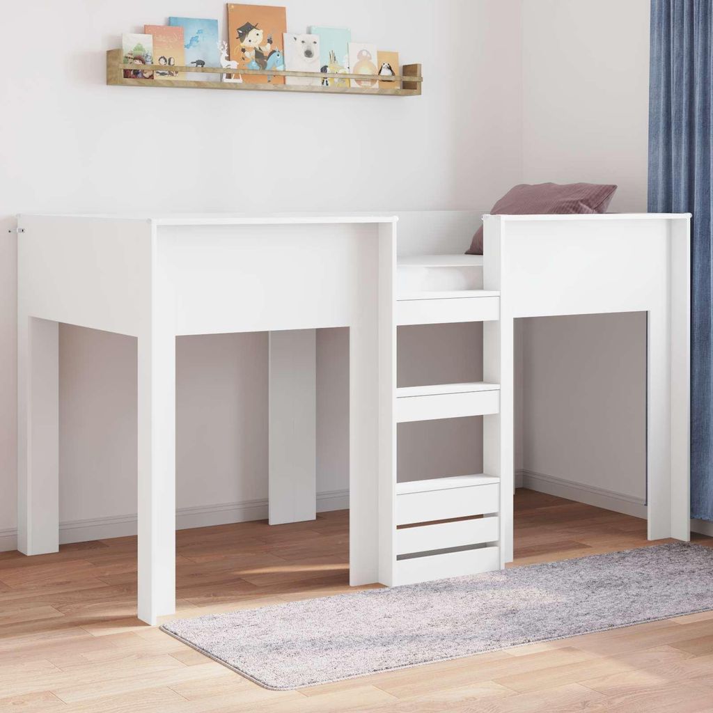 Maison Exclusive - Etagenbett für Kinder Weiß 90 x 190 cm Holzwerkstoff