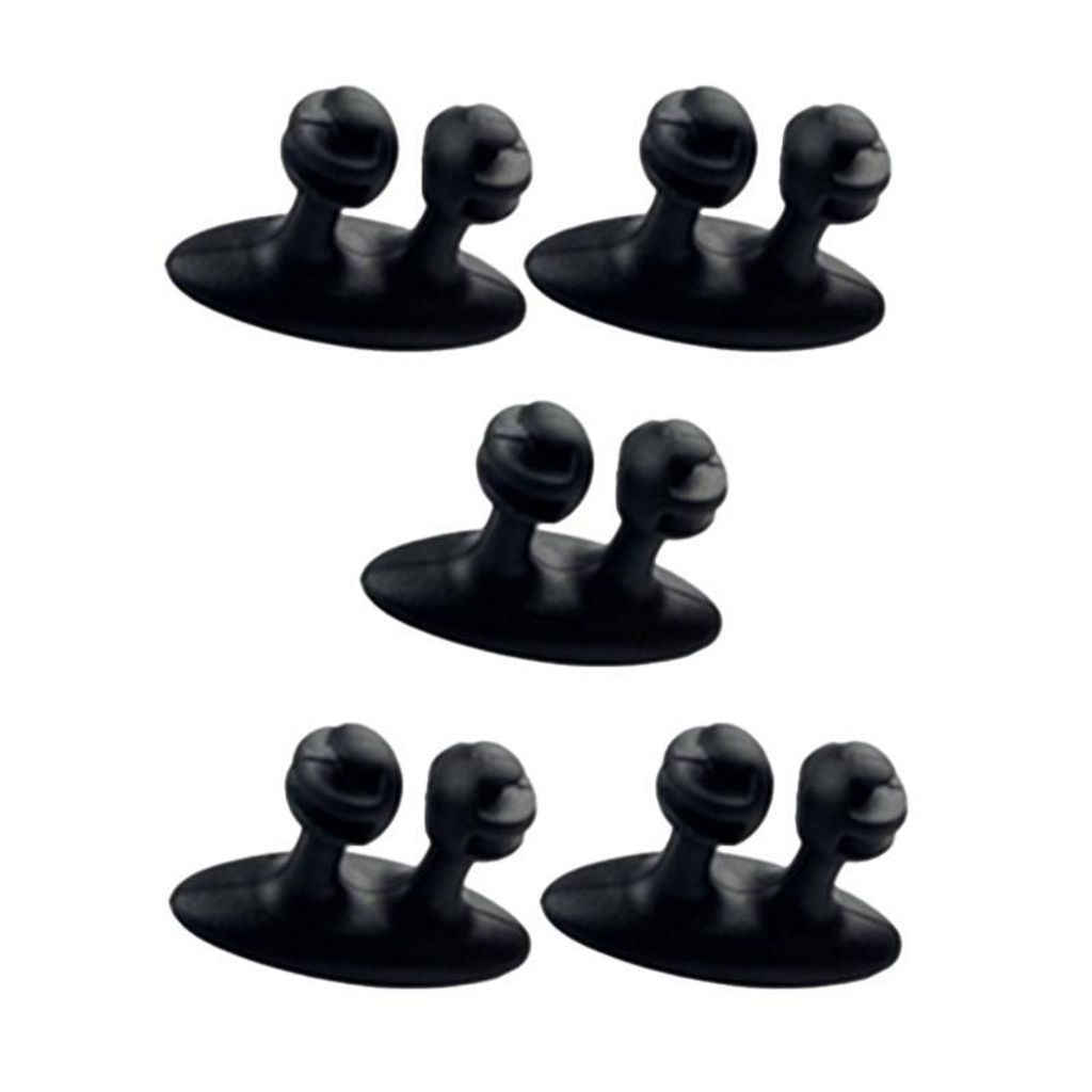 5x Kabelhalter für Auto - Schwarz