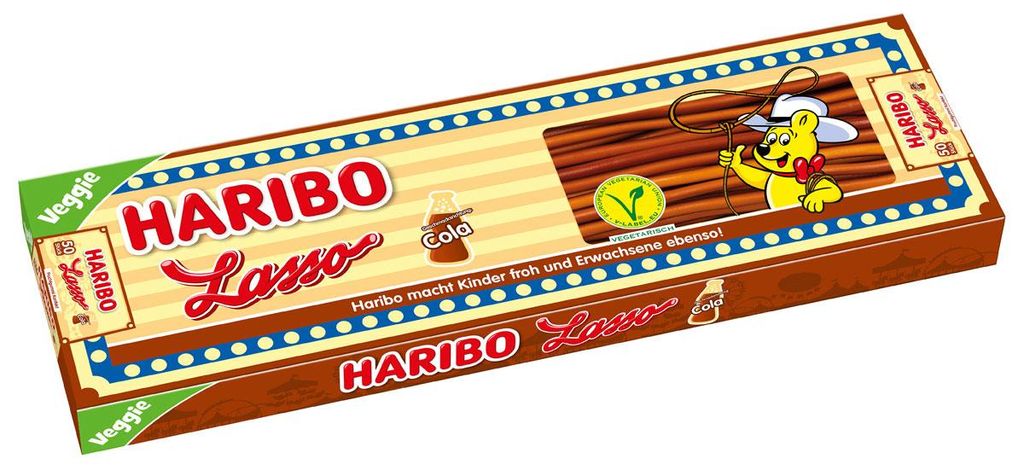 Haribo Lasso Cola veggie gomme aux fruits câble fourré de Image du produit 