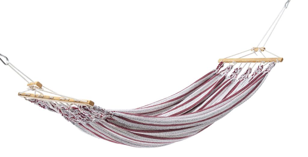 Chico Einzel-Stabhängematte wetterfest beige-rot Hängematte