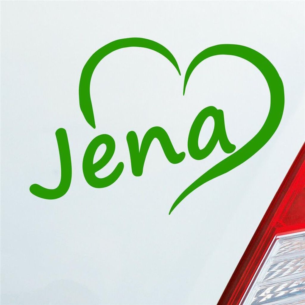 Auto Aufkleber Jena Herz Stadt City Liebe Love Heimat 12x8 Produktbild 