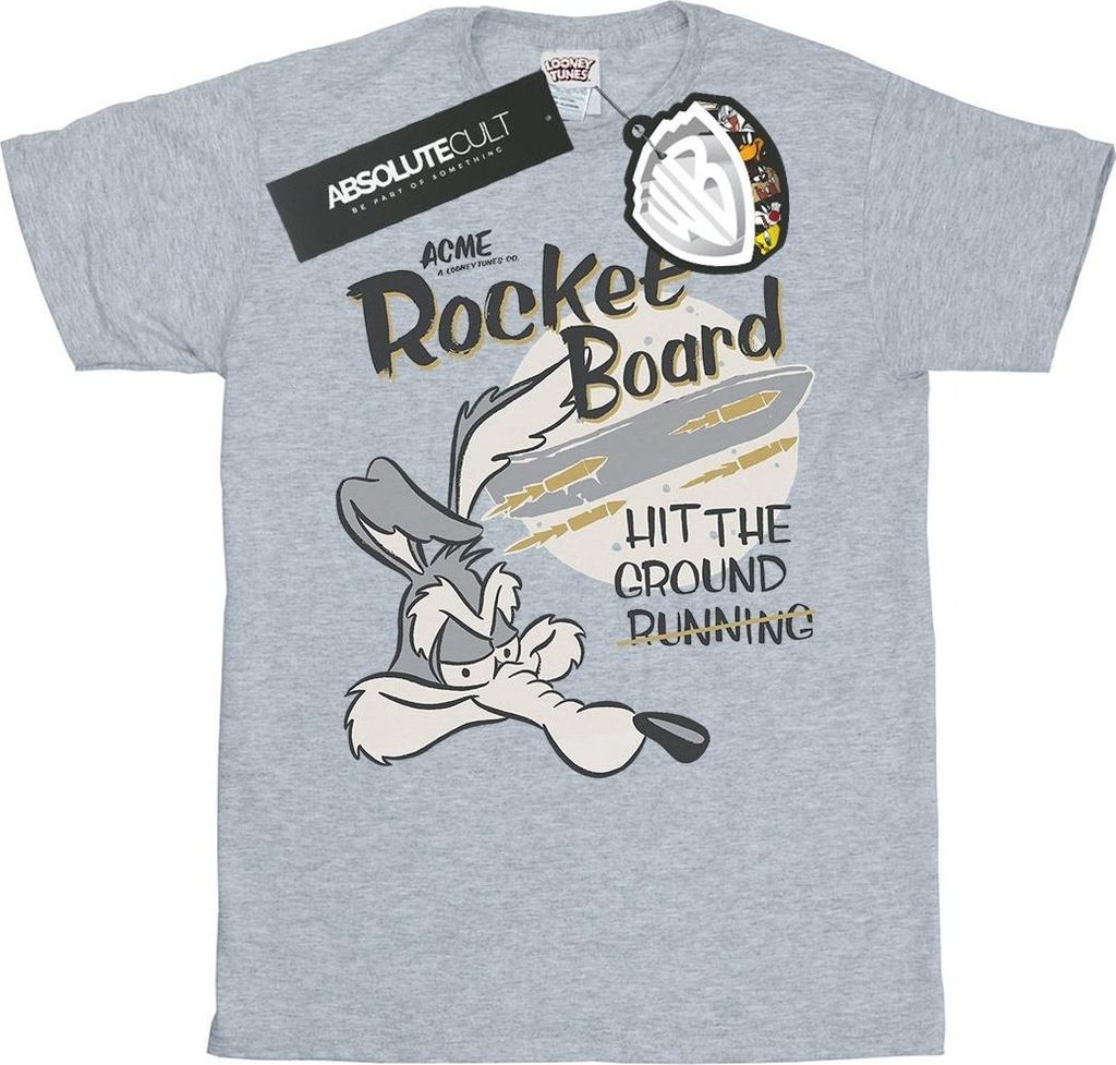 Looney Tunes - "Rocket Board" T-Shirt für Herren BI1188 (XXL) (Grau)