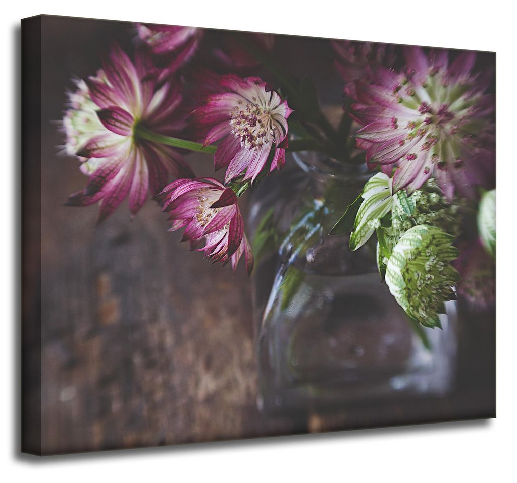 Leinwanddruck Botanik Blumen in einer Vase 50x40cm Blumenstrauß