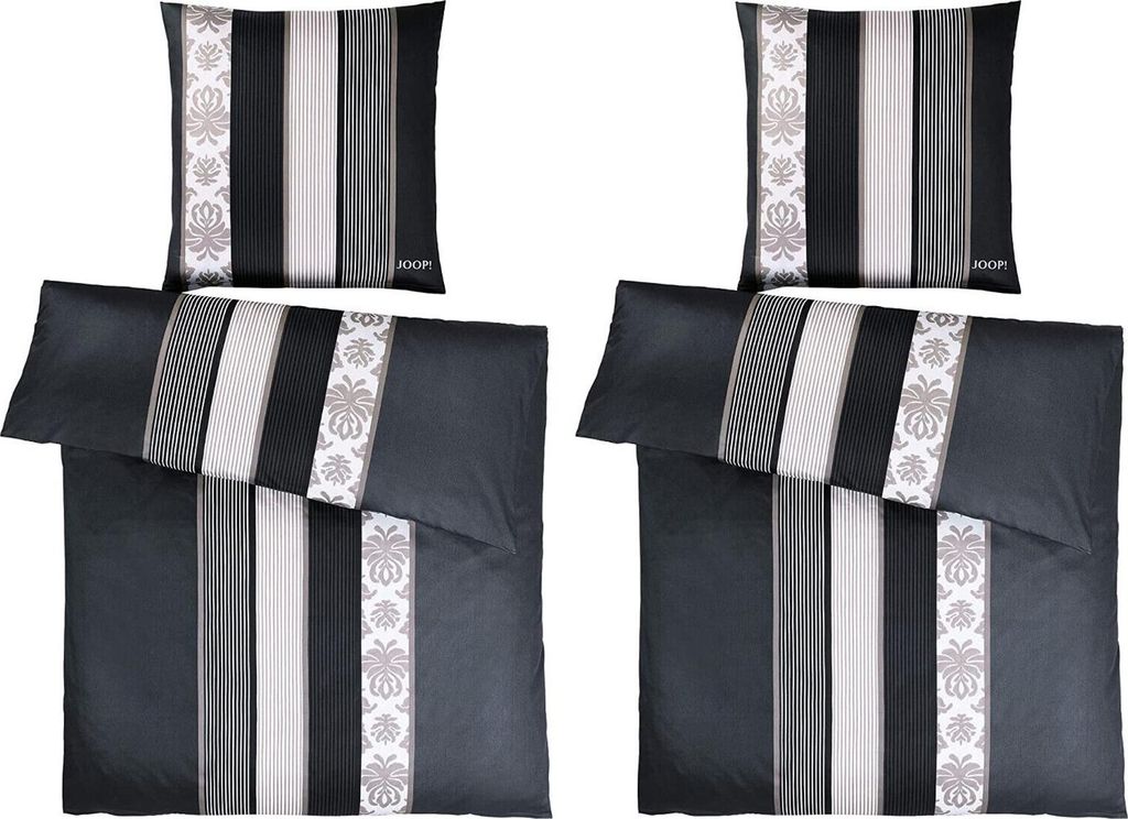4 tlg JOOP! Satin Bettwäsche Ornament Stripes 4022-9 Produktbild 