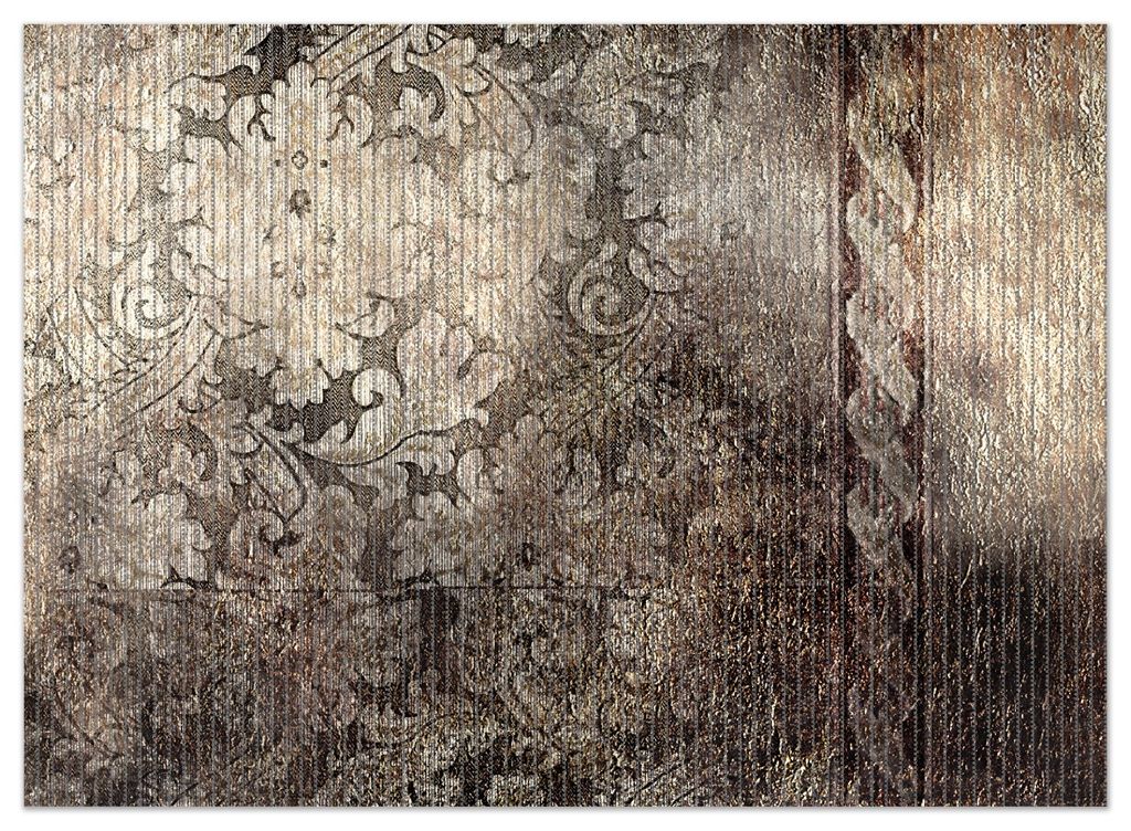 Wallario Duschmatte Antirutschmatte Badmatte Fußmatte Schnörkelmuster in dunkelbraun, Größe ca. 90 x 65 cm