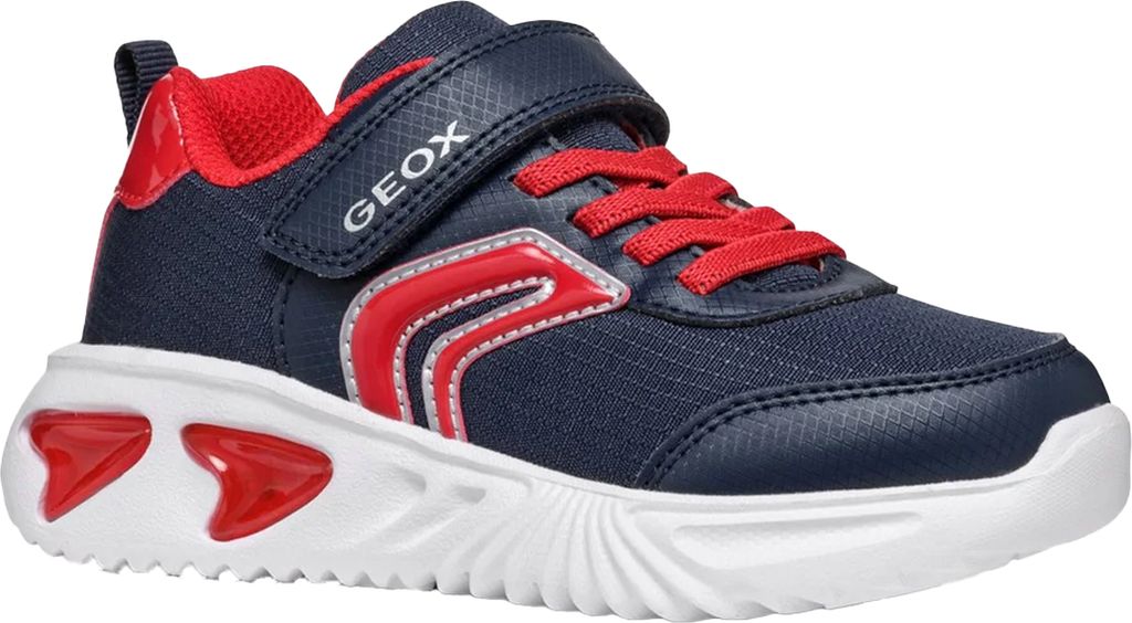 Geox - Jungen Sneaker "Assister B.C" FS11129 (33,5 EU) (Marineblau/Rot)