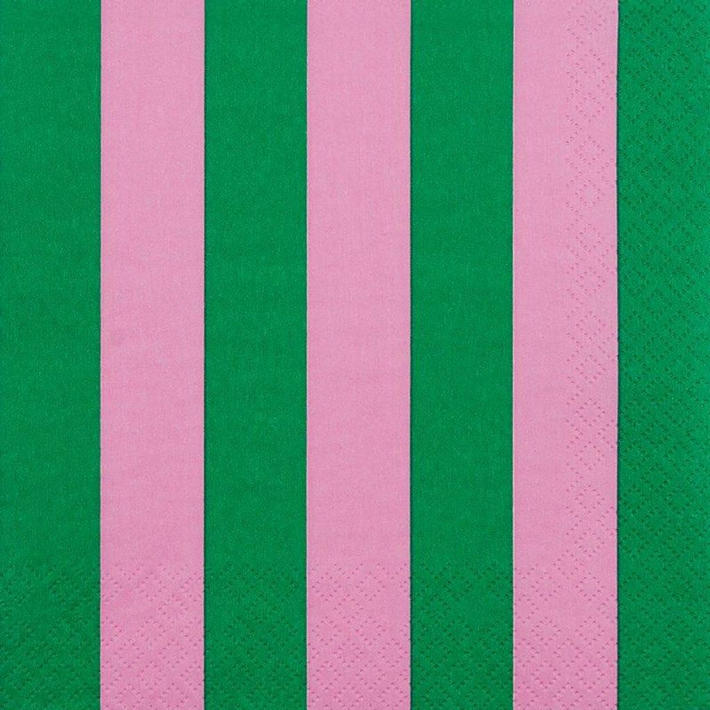 Servietten 33x33 cm - Just Stripes green