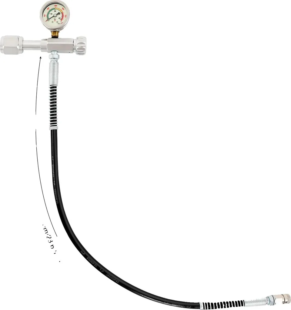 Valvola Ricarica Aria Sub G5/8 con Manometro 300 Bar - Nero Professionale