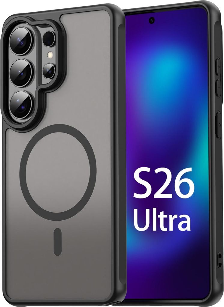 Handyhülle für Samsung Galaxy S26 Ultra Magnet Case Schutzhülle Kratzfest in Schwarz