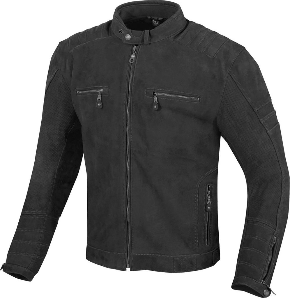 Merlin Miller Motorrad Lederjacke, schwarz, 4XL