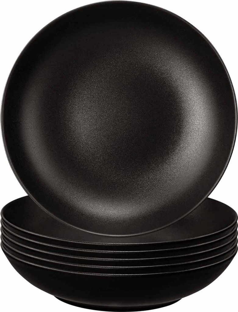 Seltmann Weiden Liberty Velvet Black Suppenteller ø 21,2 cm 6er Set